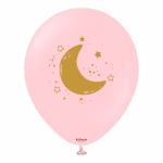 Baloane Latex Macaron Luna 30 cm Kalisan - Set 10 Baloane Set 10 baloane latex imprimate calitate profesionala partybaloane culori pastel macaron design luna semiluna stele auriu gold dimensiune 30 cm 12 inch marca Kalisan