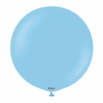 Balon Jumbo latex Baby Blue Kalisan 60 cm Balon gigant urias latex calitate profesionala finisaj opac albastru deschis senin baby blue dimensiune monumentala 60 cm 24 inch marca Kalisan