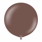Balon Jumbo latex Chocolate Brown Kalisan 60 cm Balon gigant urias latex calitate profesionala finisaj standard opac maro ciocolatiu inchis pamantiu chocolate brown dimensiune monumentala 60 cm 24 inch marca Kalisan