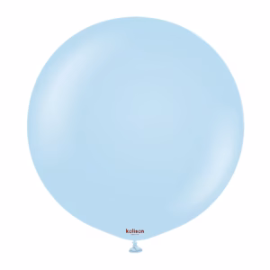 Balon Jumbo latex Macaron Blue Kalisan 45 cm Balon jumbo urias latex calitate profesionala finisaj macaron pastel opac albastru deschis baby blue macaron blue dimensiune 45 cm 18 inch marca Kalisan