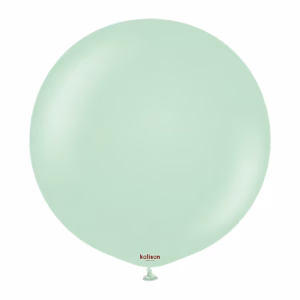 Balon Jumbo latex Macaron Green Kalisan 45 cm Balon jumbo urias latex calitate profesionala finisaj macaron pastel opac verde deschis verde menta macaron green dimensiune 45 cm 18 inch marca Kalisan