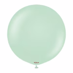 Balon Jumbo latex Macaron Green Kalisan 60 cm Balon gigant urias latex calitate profesionala finisaj macaron pastel opac verde deschis verde menta macaron green dimensiune monumentala 60 cm 24 inch marca Kalisan