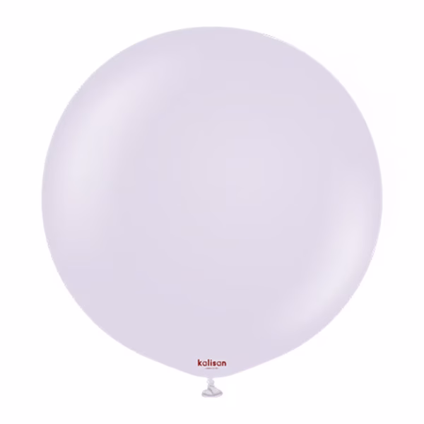 Balon Jumbo latex Macaron Lilac Kalisan 90 cm Balon Jumbo latex gigant calitate profesionala partybaloane culoare macaron lilac lila pastelat mov deschis mat opac dimensiune uriasa 90 cm 36 inch marca Kalisan