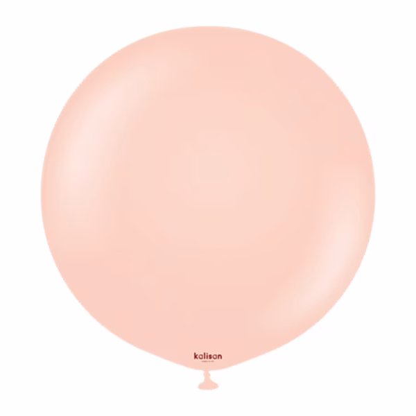 Balon Jumbo latex Macaron Somon Kalisan 60 cm Balon Jumbo latex gigant calitate profesionala partybaloane culoare macaron somon piersica pastelat cald mat opac dimensiune mare 60 cm 24 inch marca Kalisan