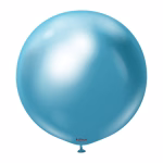 Balon Jumbo latex Mirror Blue Kalisan 90 cm Balon Jumbo latex gigant calitate profesionala partybaloane culoare mirror blue albastru cromat metalizat oglinda stralucitor opac dimensiune uriasa 90 cm 36 inch marca Kalisan