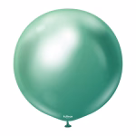 Balon Jumbo Mirror Green Kalisan 60 cm Balon Jumbo latex gigant calitate profesionala partybaloane culoare mirror green verde metalizat lucios cromat efect oglinda dimensiune mare 60 cm 24 inch marca Kalisan
