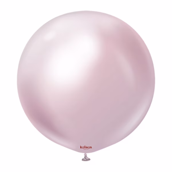 Balon Jumbo latex Mirror Pink Gold Kalisan 60 cm Balon Jumbo latex gigant calitate profesionala partybaloane culoare mirror pink gold roz auriu metalizat lucios cromat efect oglinda dimensiune mare 60 cm 24 inch marca Kalisan