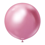 Balon Jumbo latex Mirror Pink Kalisan 45 cm Balon Jumbo latex mare calitate profesionala partybaloane culoare mirror pink roz cromat metalizat oglinda stralucitor opac dimensiune 45 cm 18 inch marca Kalisan