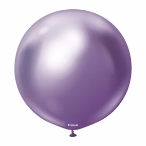 Balon Jumbo latex Mirror Violet Kalisan 90 cm Balon jumbo gigant latex calitate profesionala finisaj cromat lucios efect oglinda mirror violet mov regal dimensiune maxima 90 cm 36 inch marca Kalisan