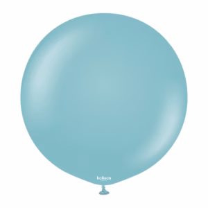 Balon Jumbo latex Retro Blue Glass Kalisan 45 cm Balon jumbo urias latex calitate profesionala finisaj retro opac albastru sticla albastru prafuit cenusiu dusty blue retro blue glass dimensiune 45 cm 18 inch marca Kalisan