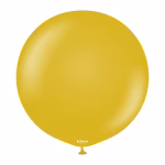 Balon Jumbo latex Retro Mustard Kalisan 60 cm Balon Jumbo latex gigant calitate profesionala partybaloane culoare retro mustard galben mustar vintage stins mat opac dimensiune mare 60 cm 24 inch marca Kalisan