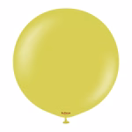 Balon Jumbo latex Retro Olive Kalisan 90 cm Balon Jumbo latex gigant calitate profesionala partybaloane culoare retro olive verde masliniu prafuit vintage mat opac dimensiune uriasa 90 cm 36 inch marca Kalisan
