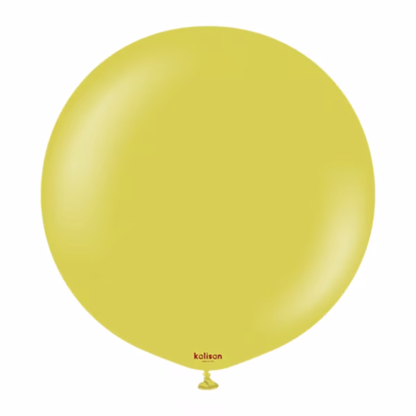 Balon Jumbo latex Retro Olive Kalisan 90 cm Balon Jumbo latex gigant calitate profesionala partybaloane culoare retro olive verde masliniu prafuit vintage mat opac dimensiune uriasa 90 cm 36 inch marca Kalisan