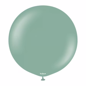 Balon Jumbo latex Retro Sage Kalisan 45 cm Balon jumbo urias latex calitate profesionala finisaj retro opac catifelat verde salvie prafuit retro sage dimensiune 45 cm 18 inch marca Kalisan