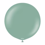 Balon Jumbo latex Retro Sage Kalisan 60 cm Balon gigant urias latex calitate profesionala finisaj retro opac verde salvie prafuit eucalipt retro sage dimensiune monumentala 60 cm 24 inch marca Kalisan