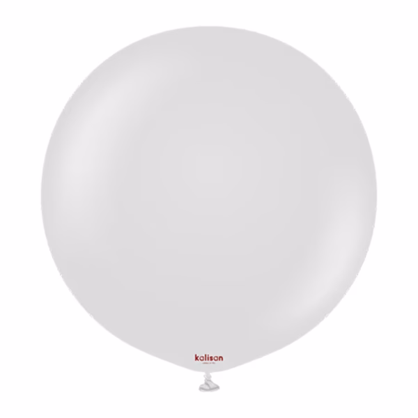 Balon Jumbo latex Retro Smoke Kalisan 60 cm Balon gigant urias latex calitate profesionala finisaj retro opac gri fumuriu gri deschis pudrat retro smoke dimensiune monumentala 60 cm 24 inch marca Kalisan