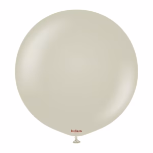 Balon Jumbo latex Retro Stone Kalisan 45 cm Balon jumbo urias latex calitate profesionala finisaj retro opac gri piatra cenusiu greige retro stone dimensiune 45 cm 18 inch marca Kalisan