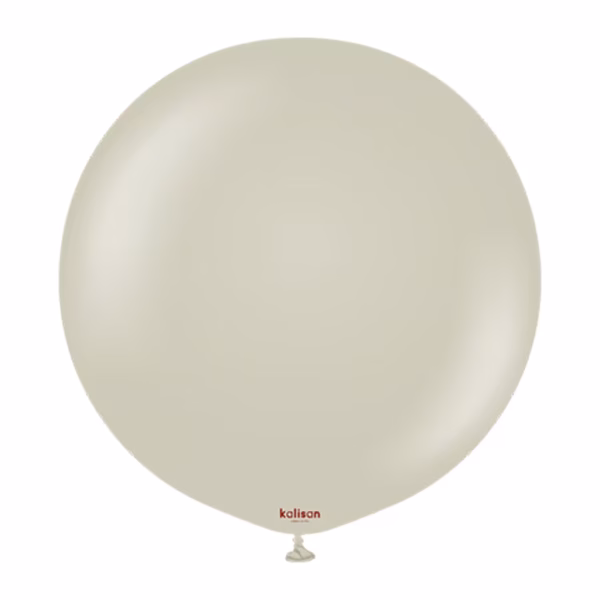 Balon Jumbo latex Retro Stone Kalisan 90 cm Balon Jumbo latex gigant calitate profesionala partybaloane culoare retro stone gri piatra grej deschis vintage mat opac dimensiune uriasa 90 cm 36 inch marca Kalisan