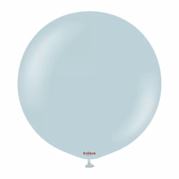 Balon Jumbo latex Retro Storm Kalisan 60 cm Balon Jumbo latex gigant calitate profesionala partybaloane culoare retro storm albastru prafuit gri furtuna vintage mat opac dimensiune mare 60 cm 24 inch marca Kalisan