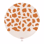 Balon Jumbo latex Saffari Giraffe White Sand Kalisan 60 cm Balon jumbo latex gigant imprimat calitate profesionala partybaloane design animal print girafa giraffe safari white sand bej nisipiu crem maro caramiziu dimensiune uriasa 60 cm 24 inch marca Kalisan