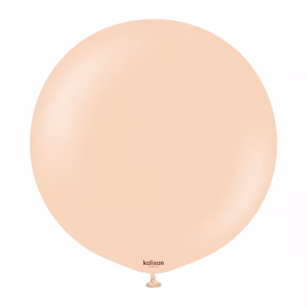 Balon Jumbo latex Standard Blush Kalisan 60 cm Balon gigant urias latex calitate profesionala finisaj standard opac roz pudra piersica nude pal standard blush dimensiune monumentala 60 cm 24 inch marca Kalisan