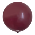 Balon Jumbo latex Standard Burgundy Kalisan 60 cm Balon gigant urias latex calitate profesionala finisaj standard opac visiniu rosu inchis bordo standard burgundy dimensiune monumentala 60 cm 24 inch marca Kalisan