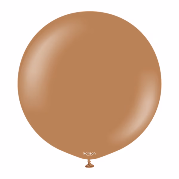 Balon Jumbo latex Standard Caramel Brown Kalisan 45 cm Balon Jumbo latex mare calitate profesionala partybaloane culoare standard caramel brown maro cald mat opac dimensiune 45 cm 18 inch marca Kalisan