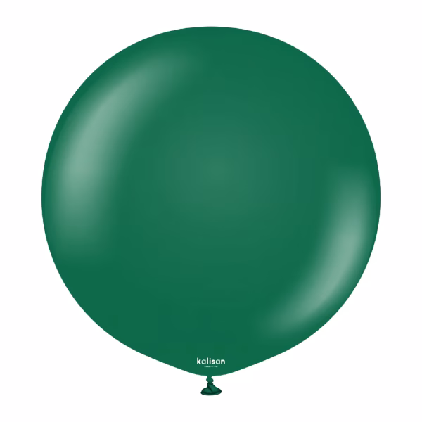 Balon Jumbo latex Standard Dark Green Kalisan 60 cm Balon gigant urias latex calitate profesionala finisaj standard opac verde inchis verde padure smarald standard dark green dimensiune monumentala 60 cm 24 inch marca Kalisan