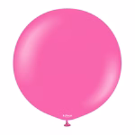 Balon Jumbo latex Standard Fuchsia Kalisan 90 cm Balon Jumbo latex gigant calitate profesionala partybaloane culoare standard fuchsia roz intens aprins magenta opac dimensiune uriasa 90 cm 36 inch marca Kalisan