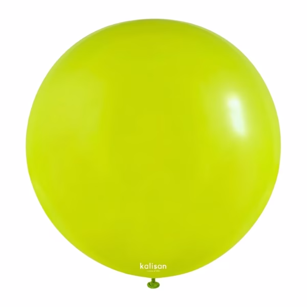 Balon Jumbo latex Standard Lime Green Kalisan 45 cm Balon jumbo urias latex calitate profesionala finisaj standard opac verde lime verde lamaie intens standard lime green dimensiune 45 cm 18 inch marca Kalisan