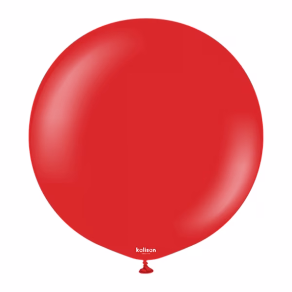 Balon Jumbo latex Standard Red Kalisan 60 cm Balon Jumbo latex gigant calitate profesionala partybaloane culoare standard red rosu clasic aprins opac dimensiune mare 60 cm 24 inch marca Kalisan