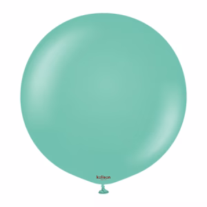Balon Jumbo latex Standard Sea Green Kalisan 45 cm Balon jumbo urias latex calitate profesionala finisaj standard opac verde mare turcoaz stins aqua standard sea green dimensiune 45 cm 18 inch marca Kalisan