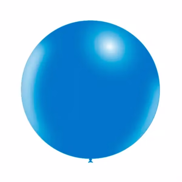 Balon latex jumbo 60 cm Balloonia – Blue Balon Jumbo latex mare calitate profesionala partybaloane culoare blue albastru clasic intens mat opac dimensiune 60 cm 24 inch marca Balloonia