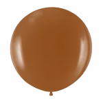 Balon rotund maro 91 cm Balon gigant jumbo latex calitate garantata polonia partybaloane culoare maro brown ciocolatiu opac dimensiune uriasa 91 cm 36 inch pentru evenimente safari padure toamna