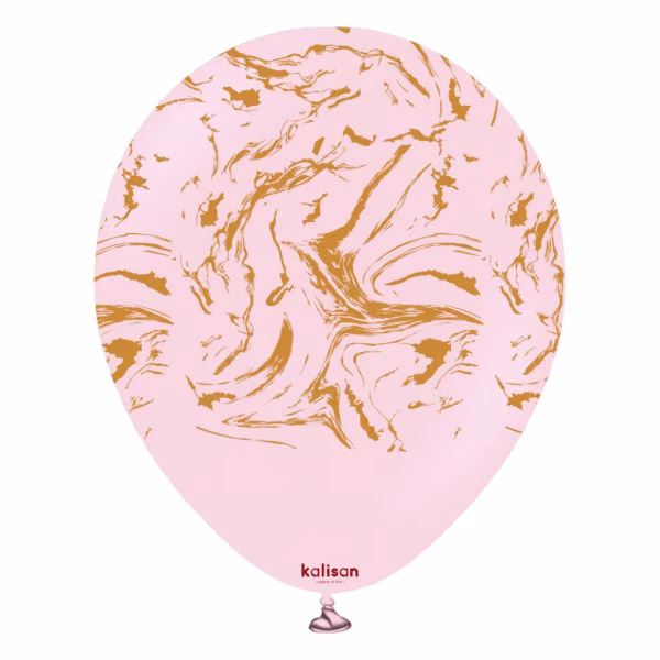 Safari Nebula Pink Blush Kalisan 30 cm - Set 10 Baloane Set 10 baloane latex imprimate calitate profesionala partybaloane design abstract marmorat safari nebula roz pudra pink blush auriu dimensiune 30 cm 12 inch marca Kalisan