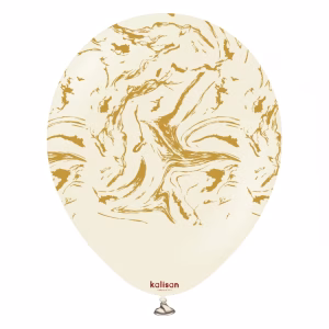 Safari Nebula White Sand Gold Kalisan 30 cm - Set 10 Baloane Set 10 baloane latex imprimate calitate profesionala partybaloane design abstract marmorat safari nebula bej nisipiu cald white sand auriu gold dimensiune 30 cm 12 inch marca Kalisan