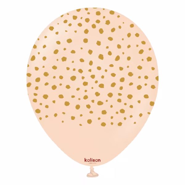 Safari Safari Cheetah Blush Gold Kalisan 30 cm - Set 10 Baloane Set 10 baloane latex imprimate calitate profesionala partybaloane design animal print ghepard cheetah safari blush roz pudrat nud piersica auriu mustar dimensiune 30 cm 12 inch marca Kalisan