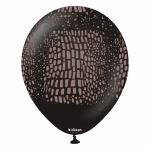 Safari Safari Crocodile Black Darck Brown Kalisan 30 cm - Set 10 Baloane Set 10 baloane latex imprimate calitate profesionala partybaloane design animal print textura crocodil crocodile safari black negru dark brown maro inchis dimensiune 30 cm 12 inch marca Kalisan