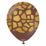 Safari Safari Girafa Chocolate Brown Kalisan 30 cm - Set 10 Baloane Set 10 baloane latex imprimate calitate profesionala partybaloane design animal print girafa safari chocolate brown maro ciocolatiu mustar auriu dimensiune 30 cm 12 inch marca Kalisan