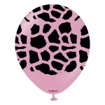 Safari Safari Girafa Dusty Rose Kalisan 30 cm - Set 10 Baloane Set 10 baloane latex imprimate calitate profesionala partybaloane design animal print girafa safari dusty rose roz prafuit negru dimensiune 30 cm 12 inch marca Kalisan