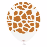 Safari Safari Girafa White Kalisan 30 cm - Set 10 Baloane Set 10 baloane latex imprimate calitate profesionala partybaloane design animal print girafa safari white alb pur maro caramiziu dimensiune 30 cm 12 inch marca Kalisan