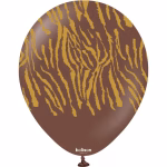 Safari Safari Tiger Chocolate Brown Kalisan 30 cm - Set 10 Baloane Set 10 baloane latex imprimate calitate profesionala partybaloane design animal print tigru safari chocolate brown maro ciocolatiu mustar auriu dimensiune 30 cm 12 inch marca Kalisan