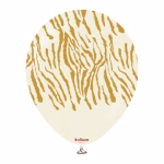 Safari Safari Tiger White Sand Kalisan 30 cm - Set 10 Baloane Set 10 baloane latex imprimate calitate profesionala partybaloane design animal print tigru safari white sand bej nisipiu maro cald mustar dimensiune 30 cm 12 inch marca Kalisan