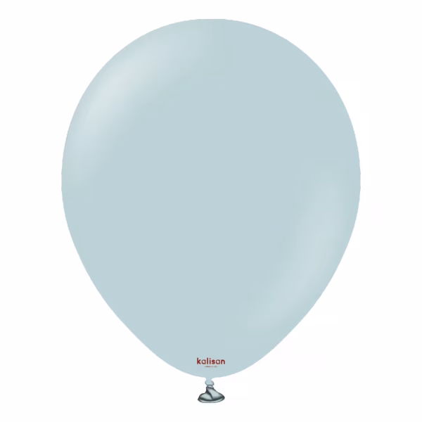 Set 100 Baloane Retro Storm Kalisan 13 cm Set 100 baloane latex calitate profesionala partybaloane culoare retro storm albastru prafuit gri furtuna dusty blue vintage dimensiune mica 13 cm 5 inch marca Kalisan