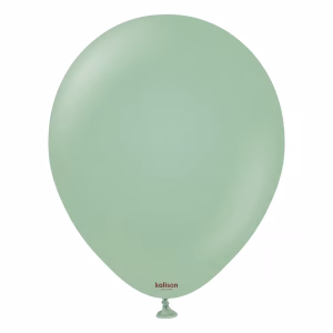 Set 100 baloane latex Retro Winter Green Kalisan 13 cm Balon mini din latex calitate profesionala nuanta verde menta rece pastel retro winter green 13 cm marca Kalisan