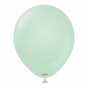 Set 100 baloane latex Macaron Green Kalisan 30 cm Balon din latex calitate profesionala nuanta verde pastel menta deschis macaron green 30 cm marca Kalisan