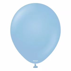 Set 100 baloane latex Retro Blue Glass Kalisan 13 cm Balon mini din latex calitate profesională nuanță albastru prăfuit sticlă vintage retro blue glass 13 cm marca Kalisan