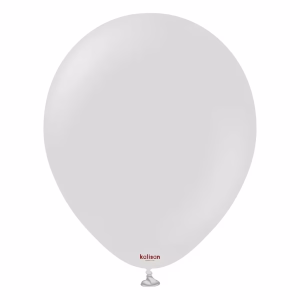 Set 100 baloane latex Retro Smoke Kalisan 13 cm Balon mini din latex calitate profesională nuanță gri fumuriu deschis retro smoke 13 cm marca Kalisan