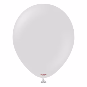 Set 100 baloane latex Retro Smoke Kalisan 30 cm Balon din latex calitate profesionala nuanta gri fumuriu deschis retro smoke 30 cm marca Kalisan