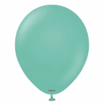 Set 100 baloane latex Sea Green Kalisan 13 cm Balon mini din latex calitate profesională nuanță verde marin sea green 13 cm marca Kalisan